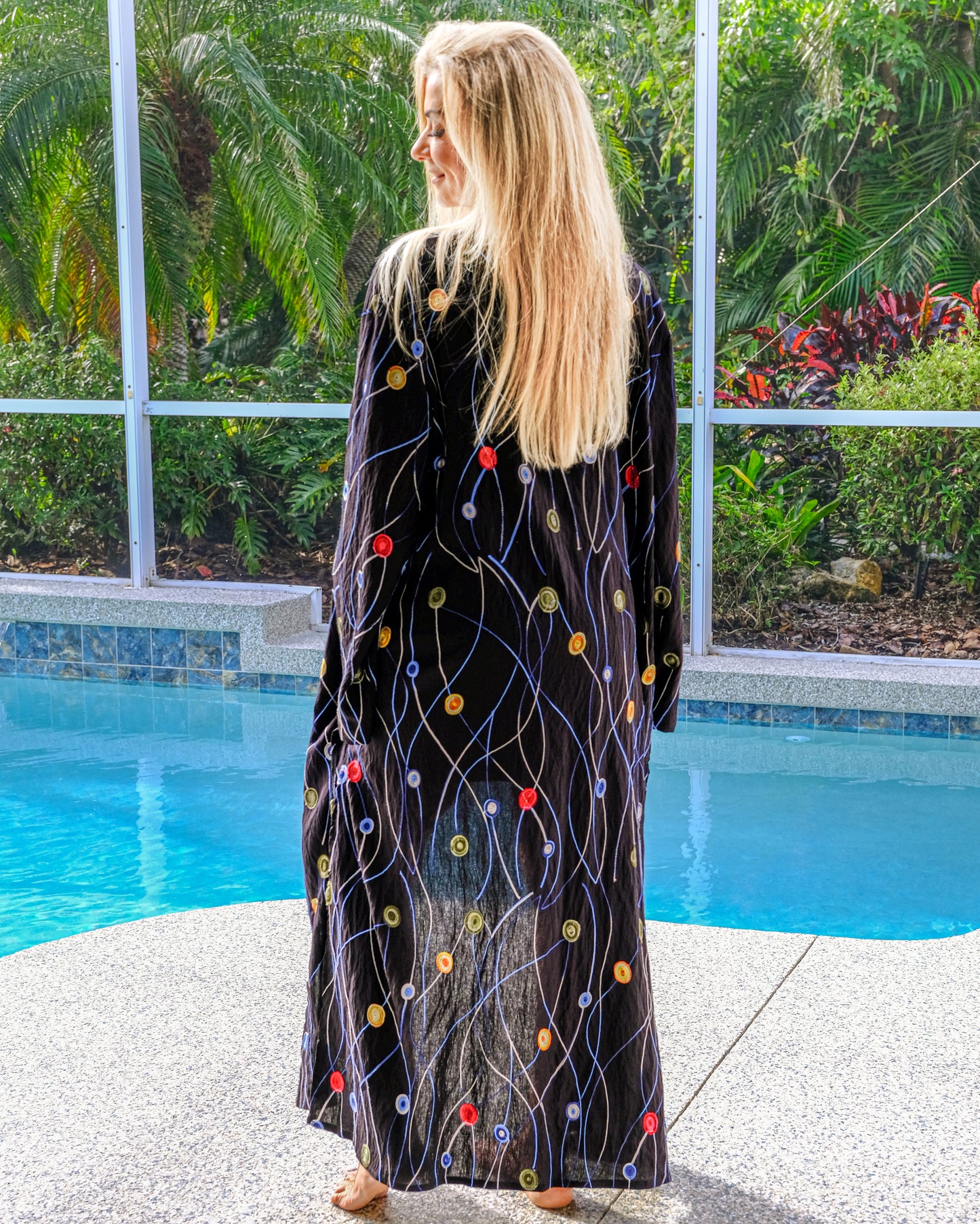 Dotty Black Abaya