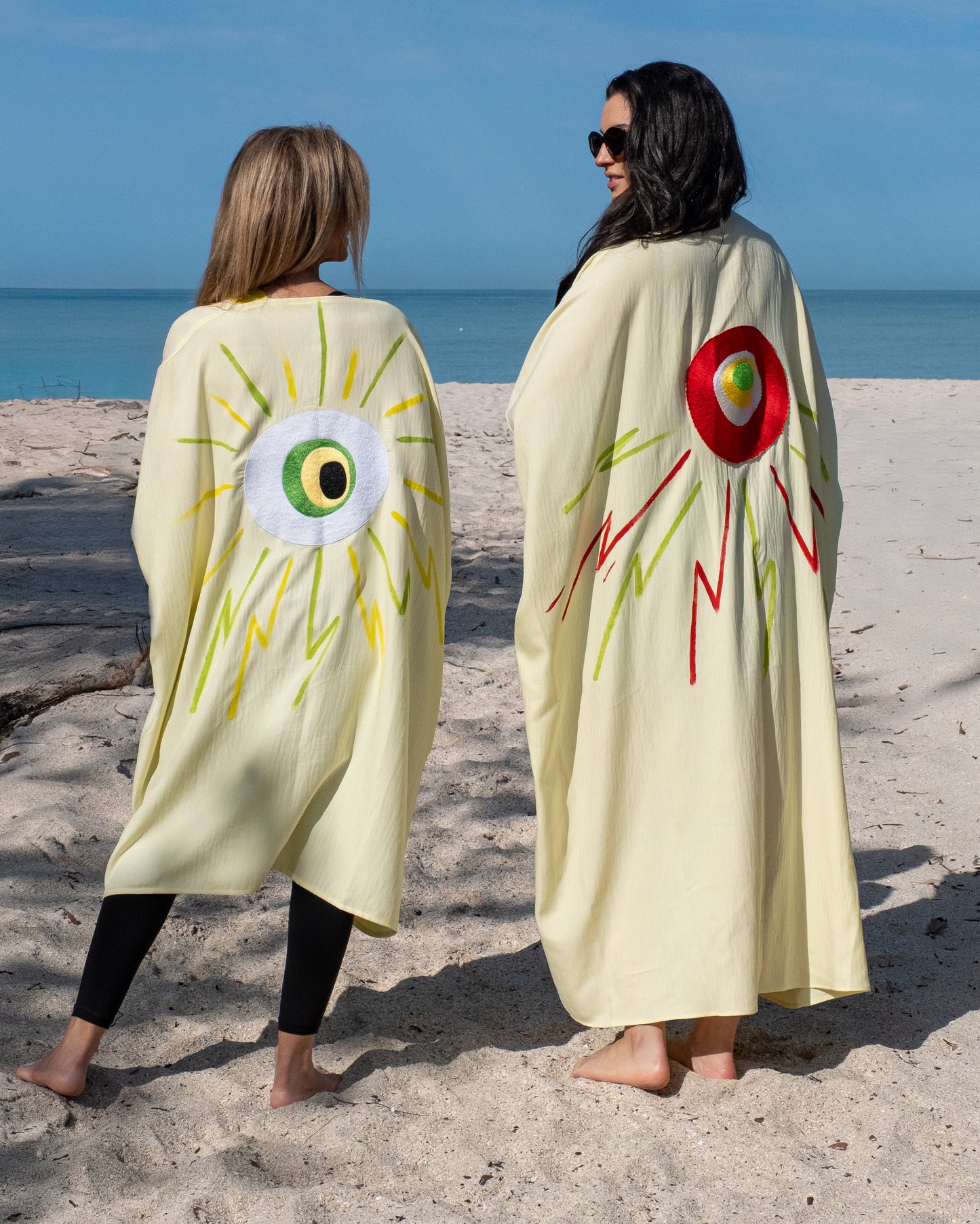 Hera Abaya - Yellow & Red