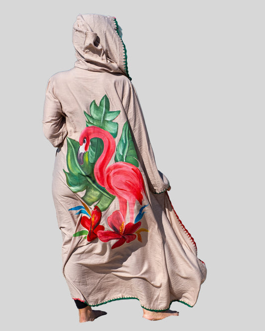 Flamingo Abaya sand