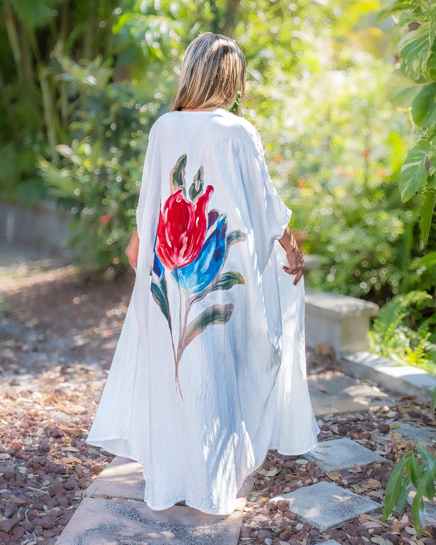 Rose Abaya White