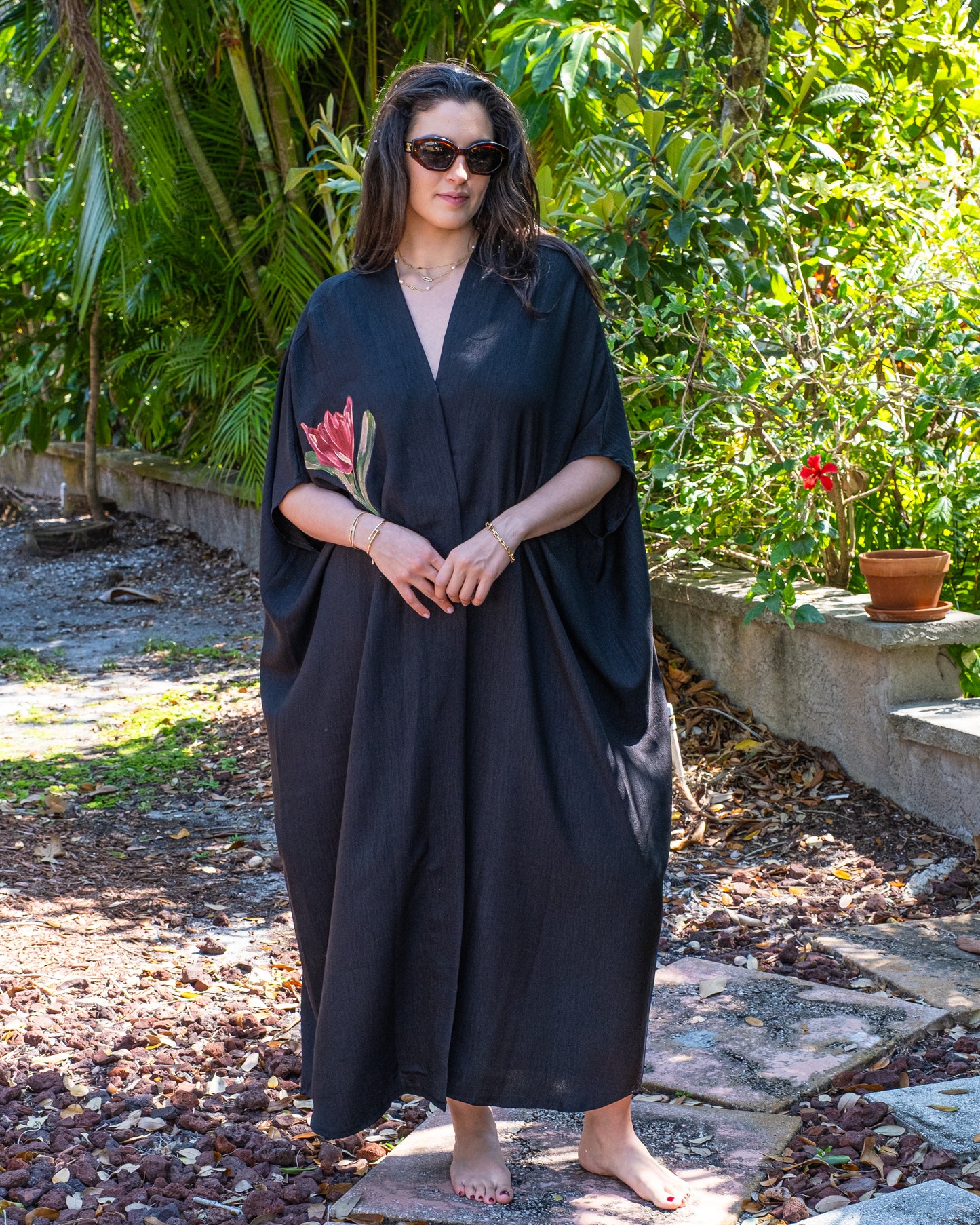 Rose Abaya - Black