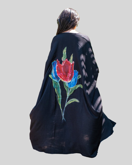 Rose Abaya - Black