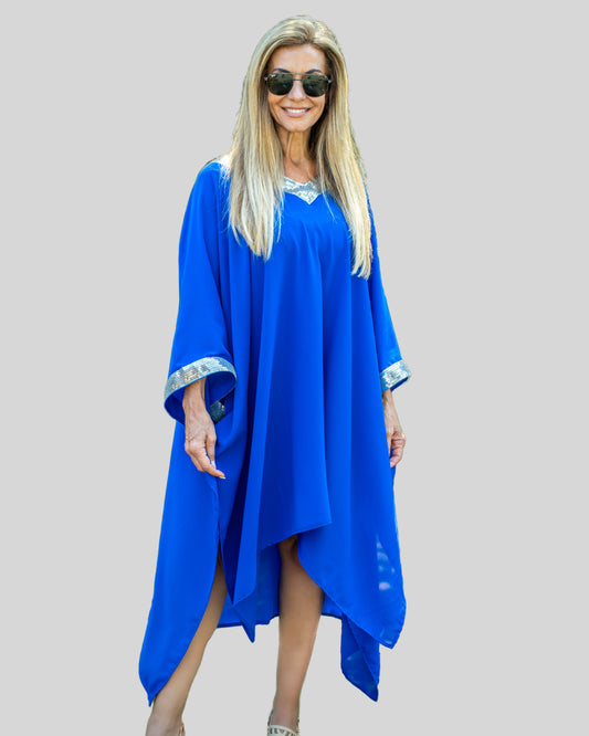 Tina Abaya Senquined Royal Blue