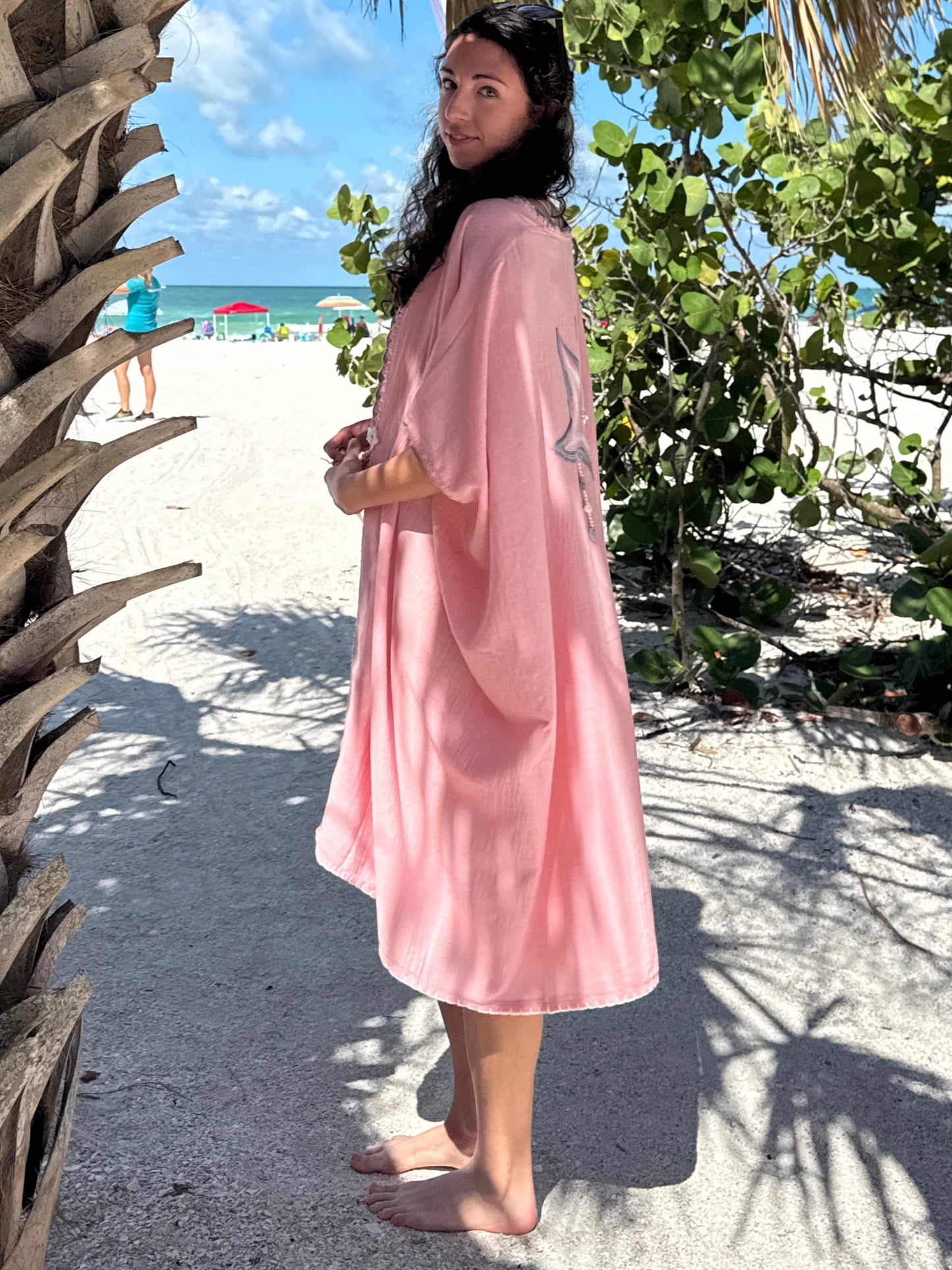 Ester Abaya - Pink and Grey