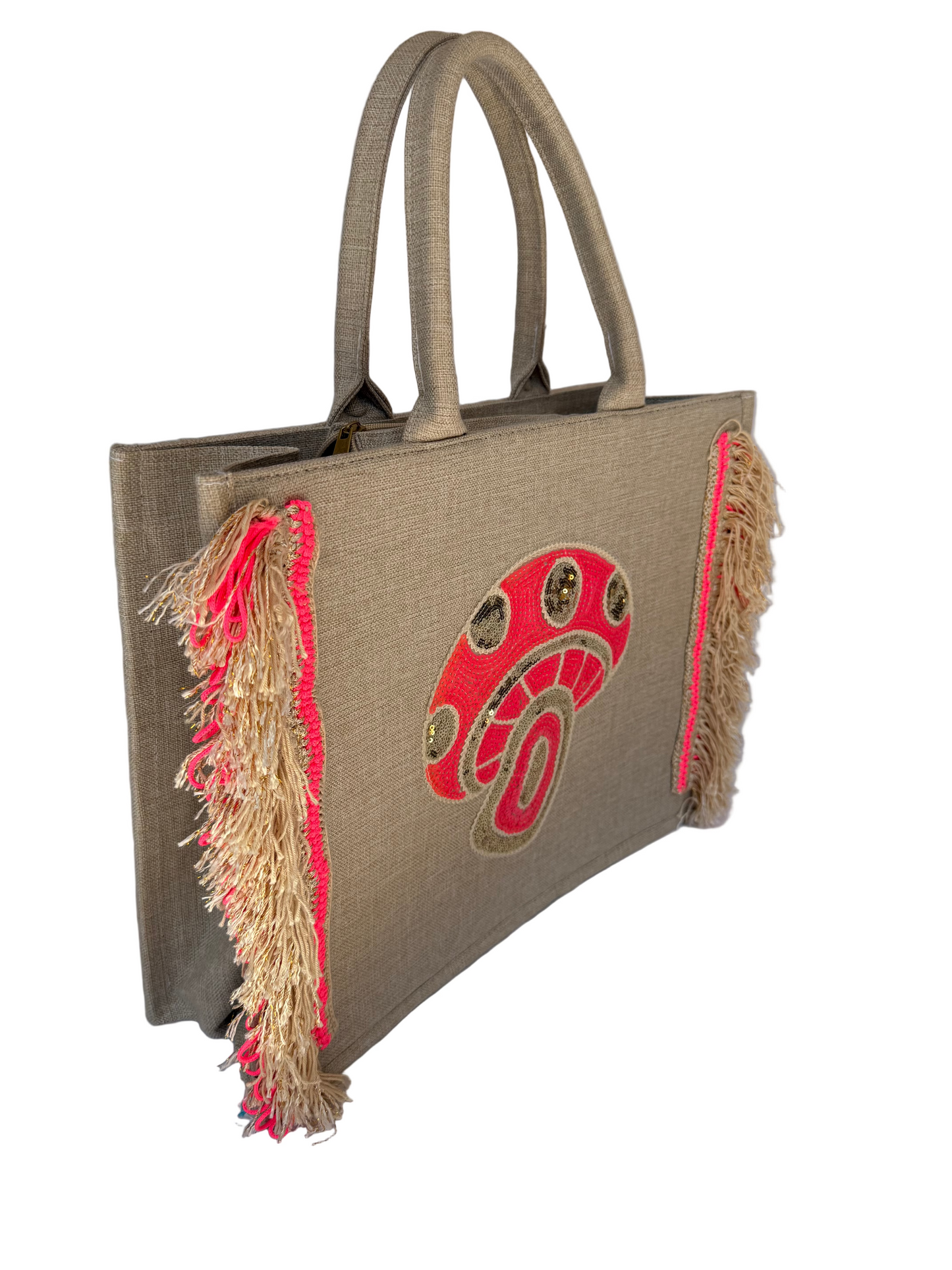 Beatrix Taupe Tote Bag