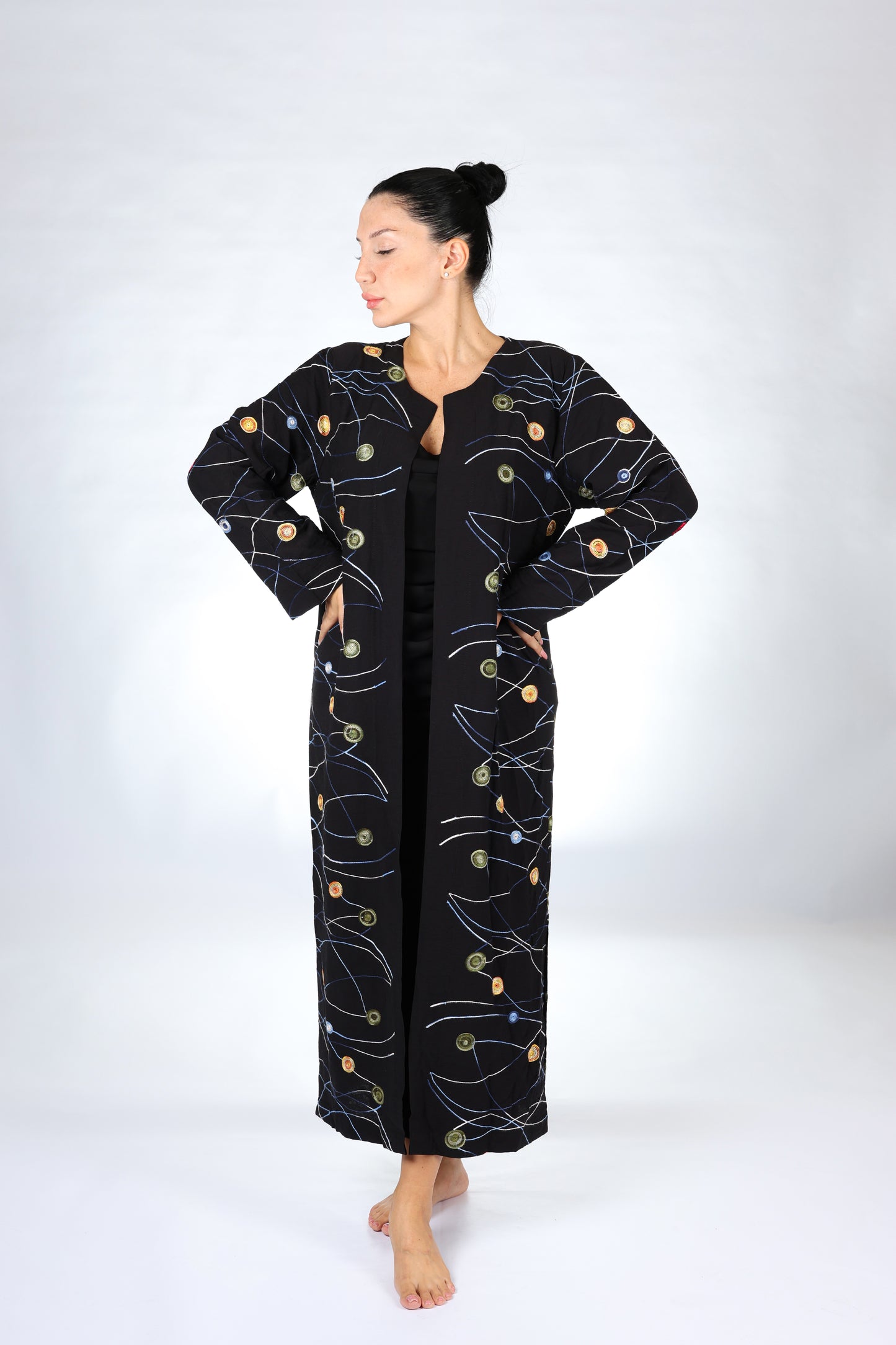 Dotty Black Abaya