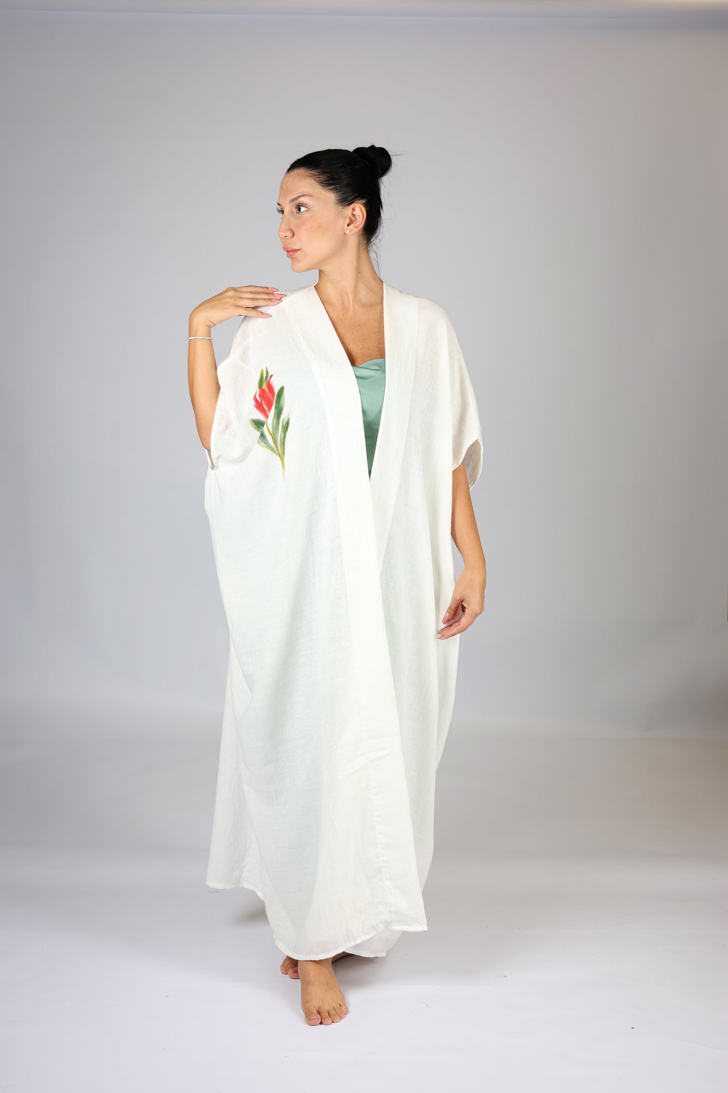 Rose Abaya White