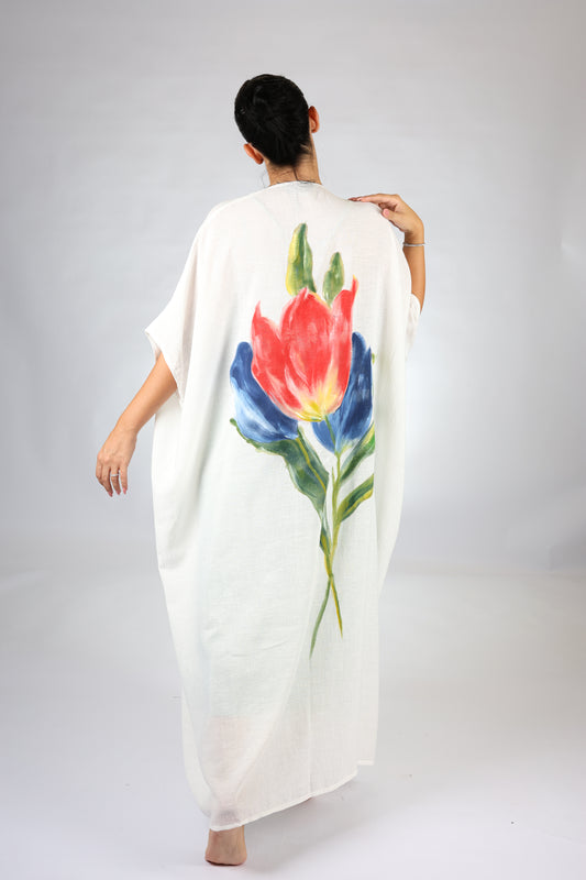 Rose Abaya White