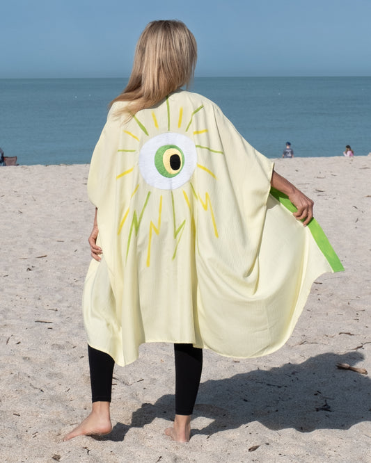 Hera Abaya - Yellow & Green ( Short )
