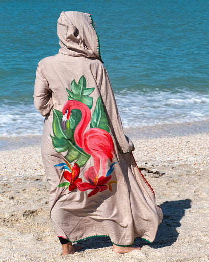 Flamingo Abaya sand