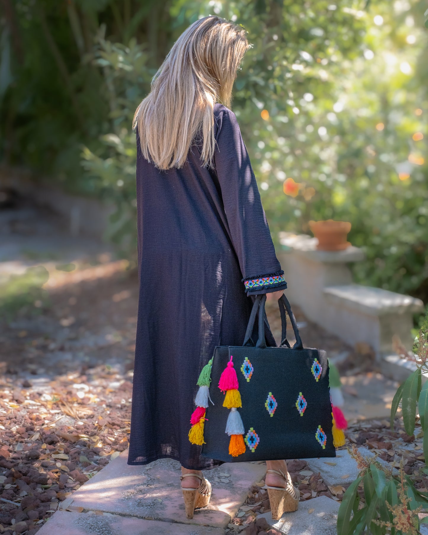 Dena Black Tote Bag