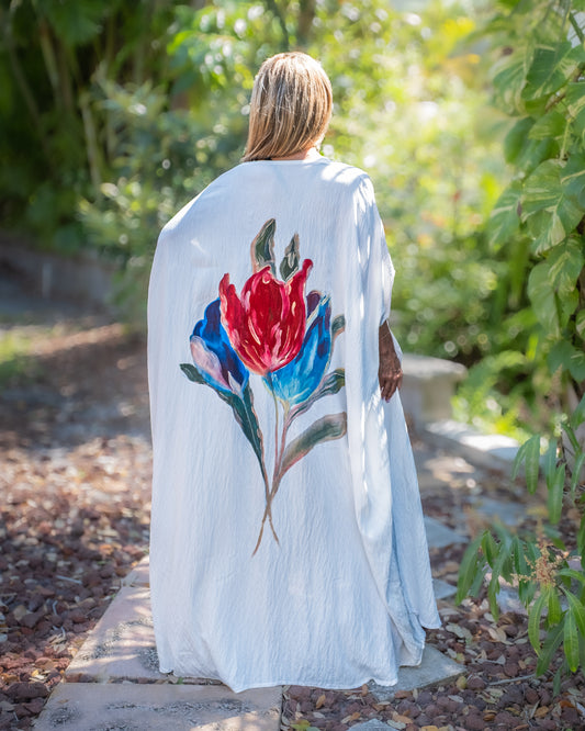 Rose Abaya White