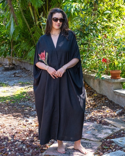 Rose Abaya - Black