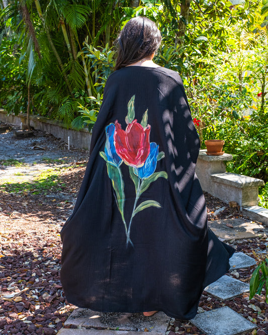 Rose Abaya - Black