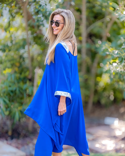 Tina Abaya Senquined Royal Blue