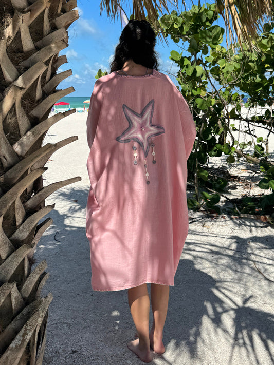 Ester Abaya - Pink and Grey