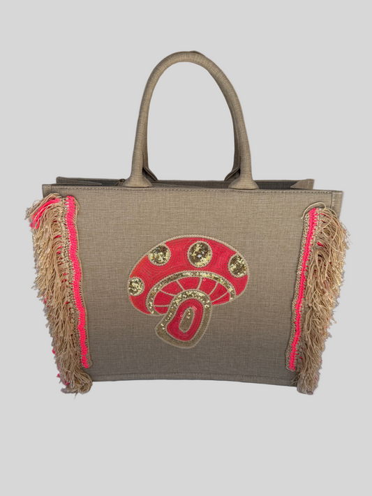 Beatrix Taupe Tote Bag