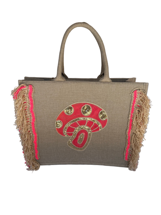 Beatrix Taupe Tote Bag
