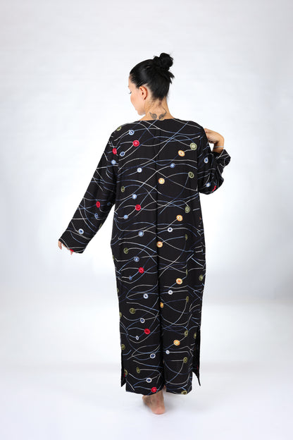 Dotty Black Abaya