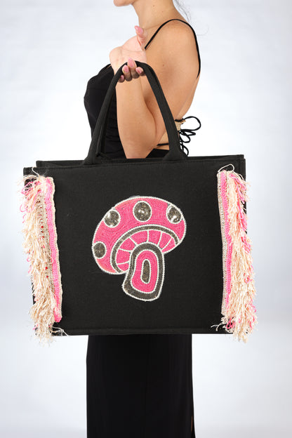 Beatrix Black Tote Bag