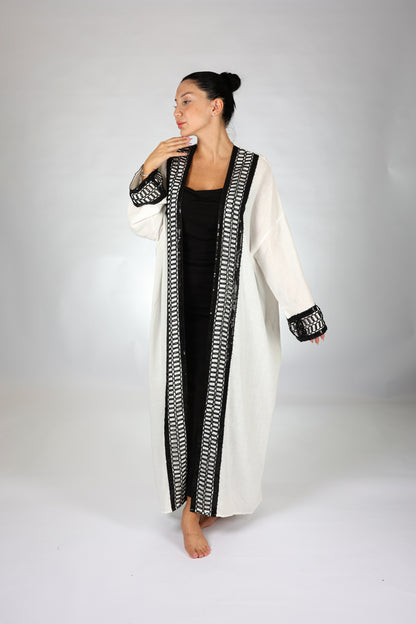 Mila Abaya White and Black